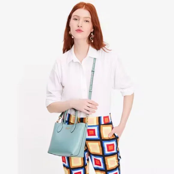 Kate Spade Bleecker Medium Crossbody Tote, Aegean Teal NWT! - Picture 3 of 11